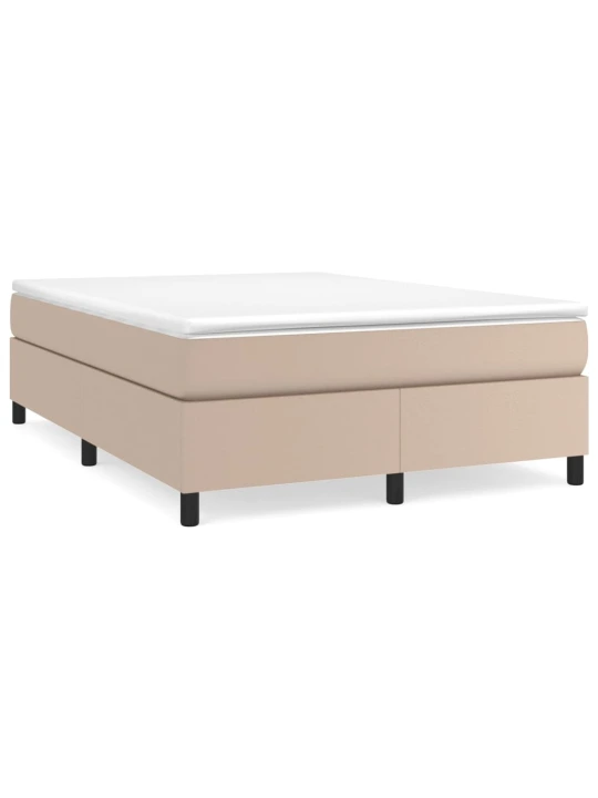 Box spring postel s matrací cappuccino 180 x 200 cm umělá kůže