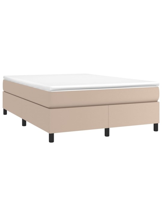 Box spring postel s matrací cappuccino 180 x 200 cm umělá kůže