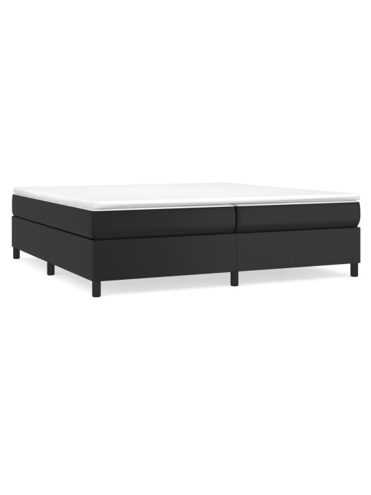 Box spring postel s matrací černá 200x200 cm umělá kůže