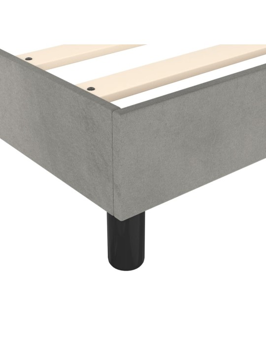 Box spring postel s matrací světle šedá 80 x 200 cm samet