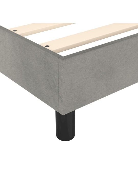 Box spring postel s matrací světle šedá 90x200 cm samet
