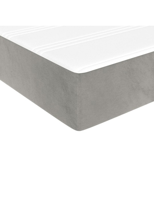 Box spring postel s matrací světle šedá 100x200 cm samet