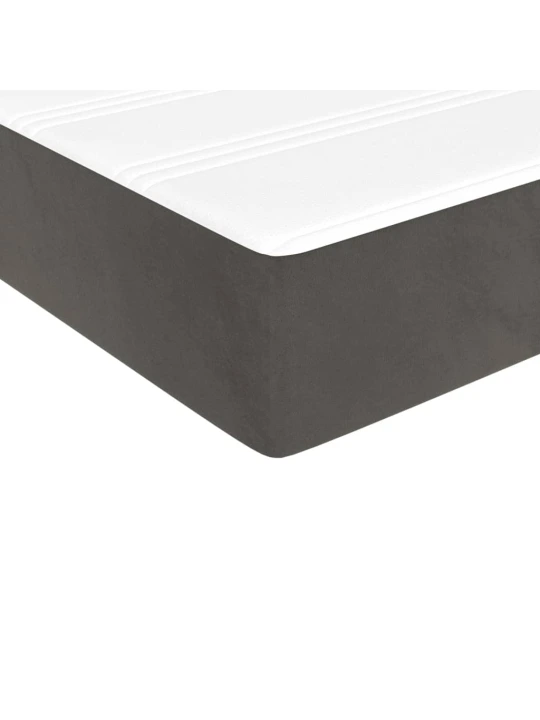Box spring postel s matrací tmavě šedá 100x200 cm samet