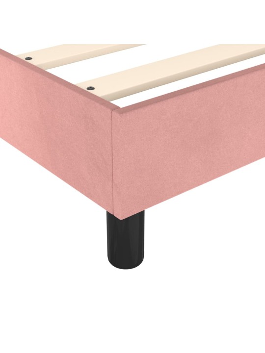 Box spring postel s matrací růžová 100x200 cm samet
