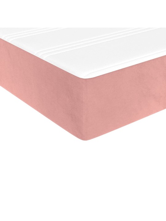Box spring postel s matrací růžová 100x200 cm samet