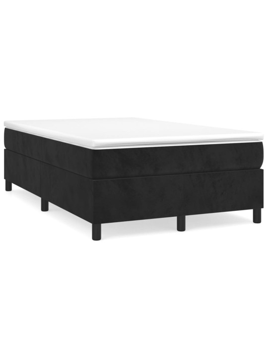 Box spring postel s matrací černá 120 x 200 cm samet
