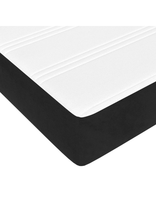 Box spring postel s matrací černá 120 x 200 cm samet