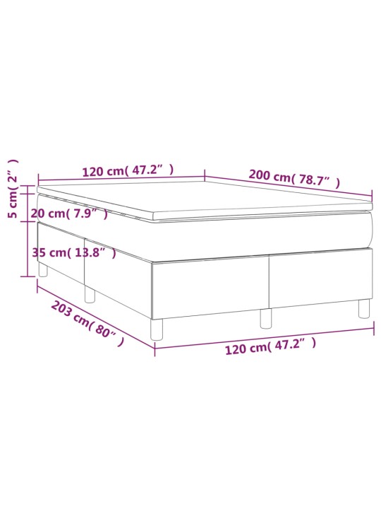 Box spring postel s matrací černá 120 x 200 cm samet