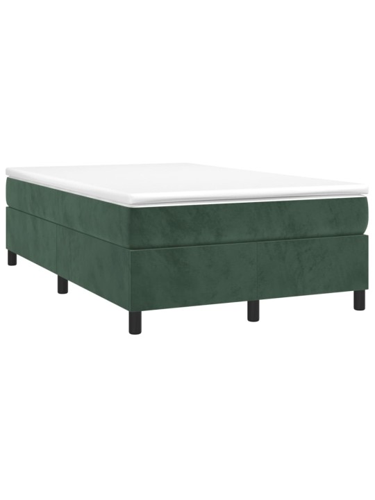 Box spring postel s matrací tmavě zelená 120 x 200 cm samet