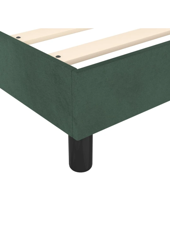 Box spring postel s matrací tmavě zelená 120 x 200 cm samet