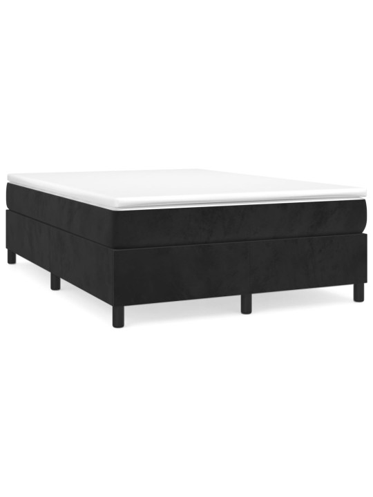 Box spring postel s matrací černá 140 x 190 cm samet