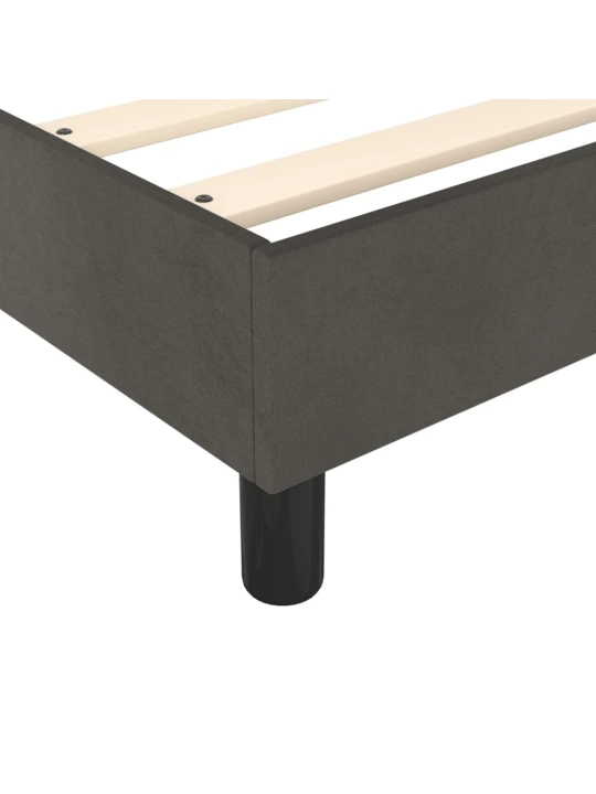 Box spring postel s matrací tmavě šedá 160x200 cm samet