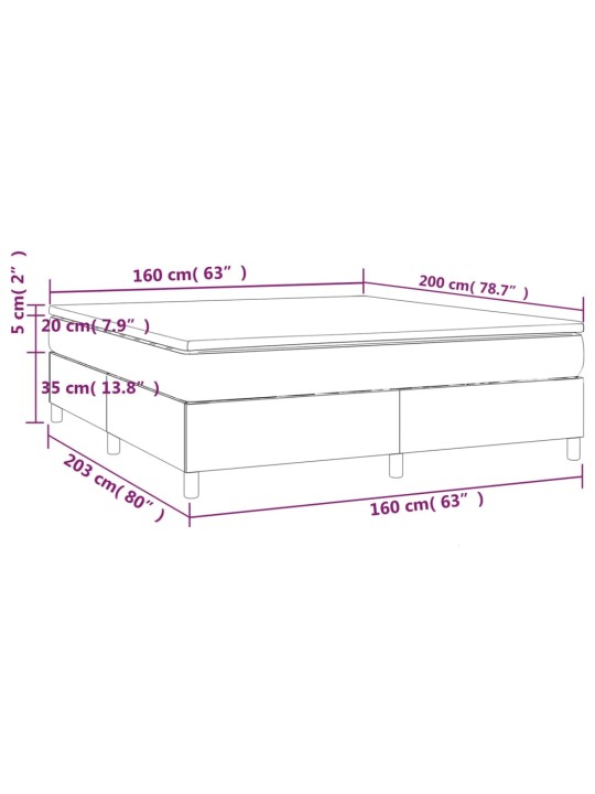 Box spring postel s matrací tmavě zelená 160x200 cm samet