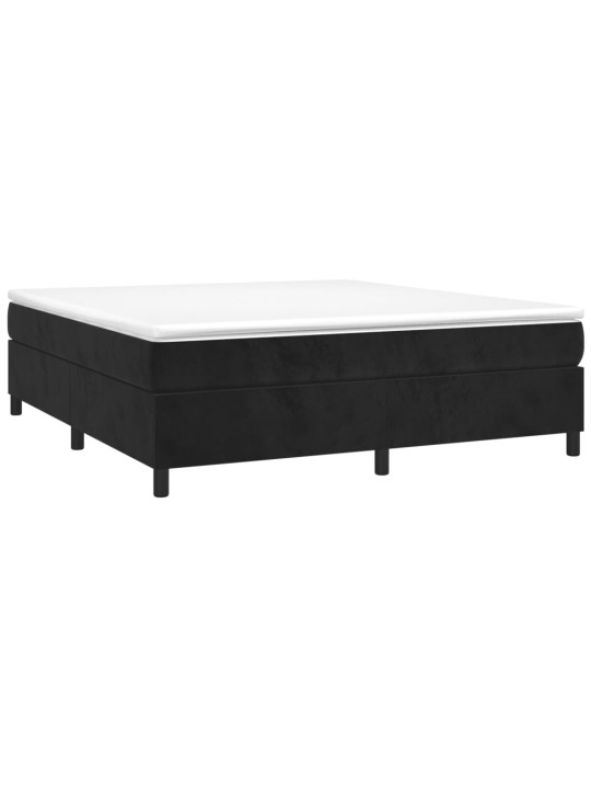 Box spring postel s matrací černá 180x200 cm samet