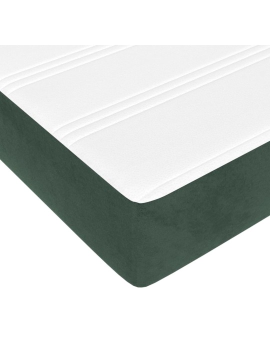 Box spring postel s matrací tmavě zelená 180x200 cm samet