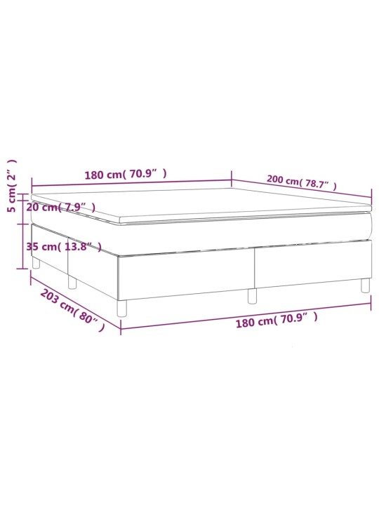 Box spring postel s matrací tmavě zelená 180x200 cm samet
