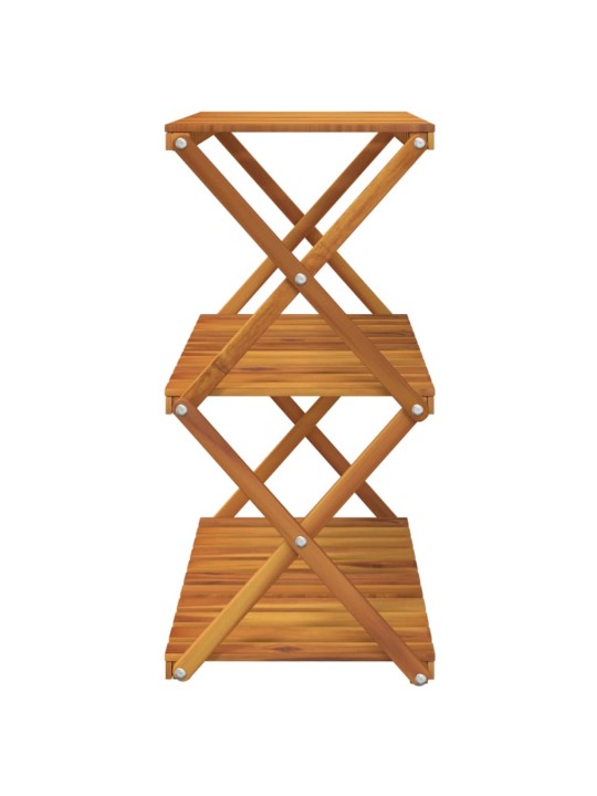 3patrový skládací regál 70 x 31 x 63 cm masivní akáciové dřevo