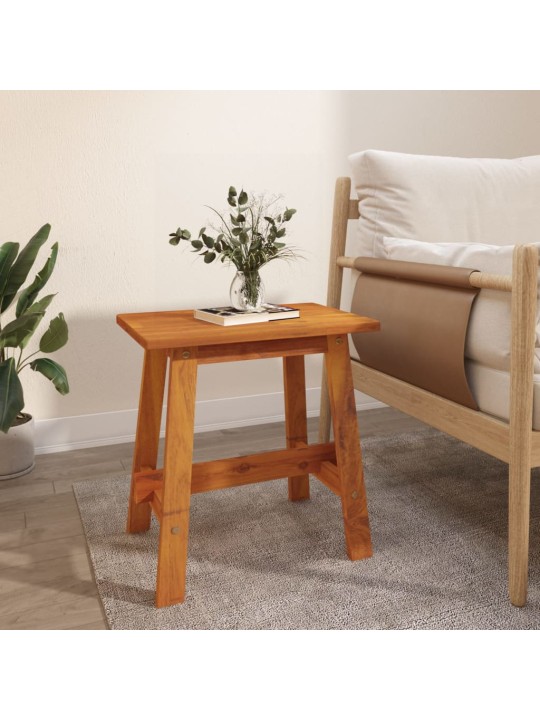 Stolička 45 x 29 x 45 cm obdélníková masivní akáciové dřevo