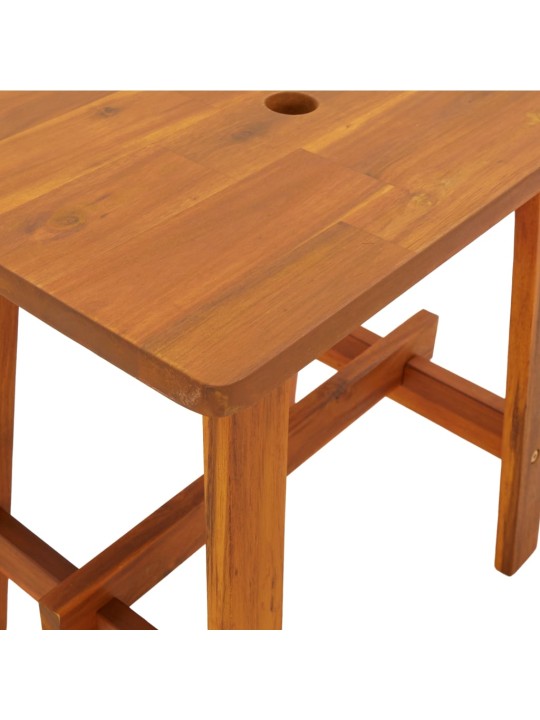 Stolička 45 x 29 x 45 cm obdélníková masivní akáciové dřevo