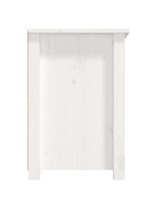 TV skříňka bílá 79x35x52 cm masivní borové dřevo