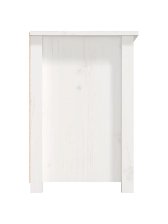 TV skříňka bílá 79x35x52 cm masivní borové dřevo