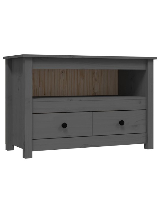 TV skříňka šedá 79x35x52 cm masivní borové dřevo