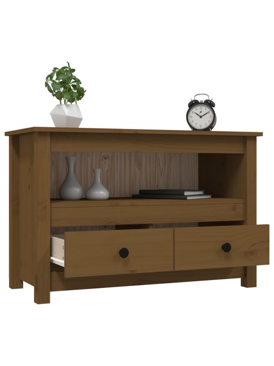 TV skříňka medově hnědá 79 x 35 x 52 cm masivní borové dřevo