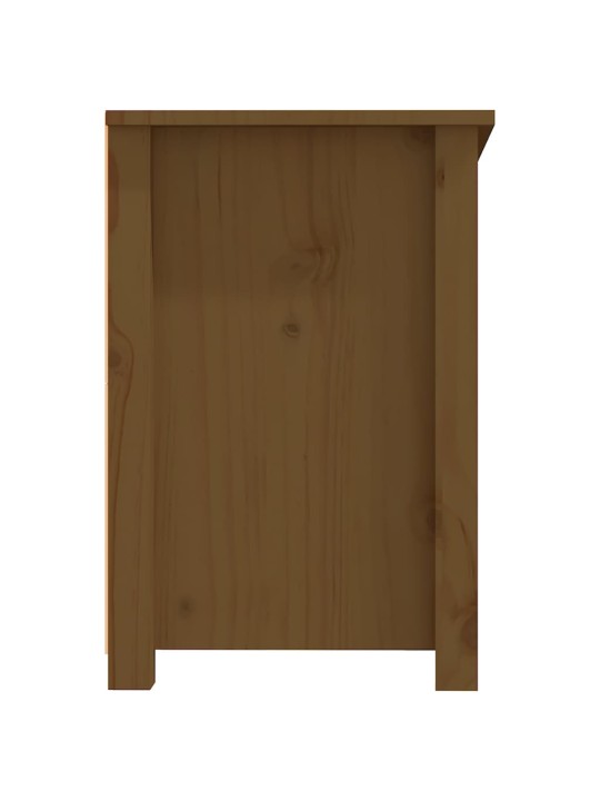 TV skříňka medově hnědá 114x35x52 cm masivní borové dřevo