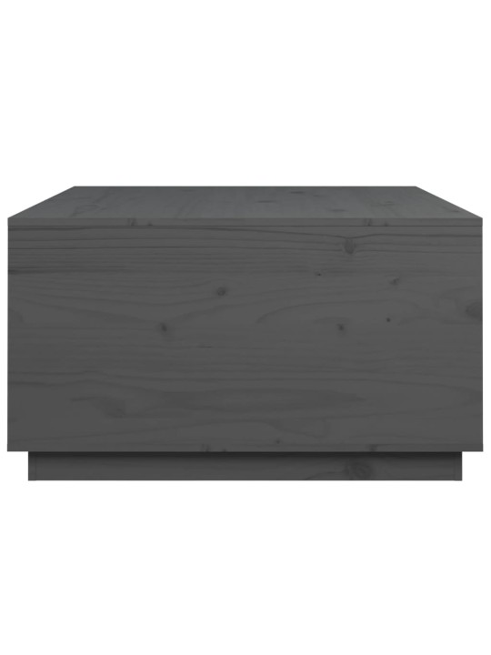 Konferenční stolek šedý 80 x 80 x 45 cm masivní borové dřevo