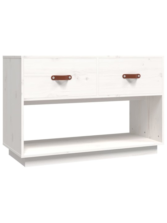 TV skříňka bílá 90x40x60 cm masivní borové dřevo