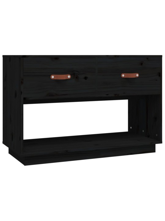 TV skříňka černá 90x40x60 cm masivní borové dřevo