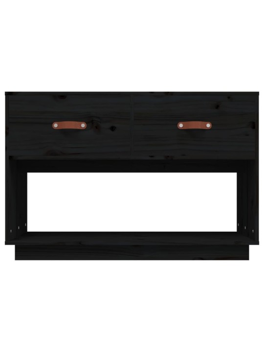 TV skříňka černá 90x40x60 cm masivní borové dřevo