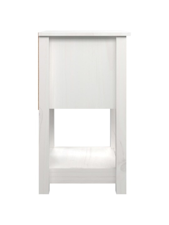 Noční stolky 2 ks bílé 40 x 35 x 61,5 cm masivní borové dřevo