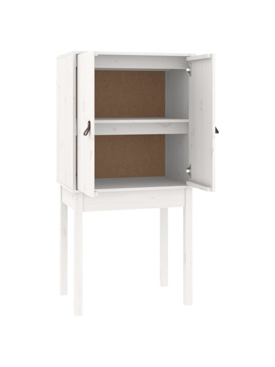 Skříň highboard bílá 60 x 40 x 120 cm masivní borové dřevo