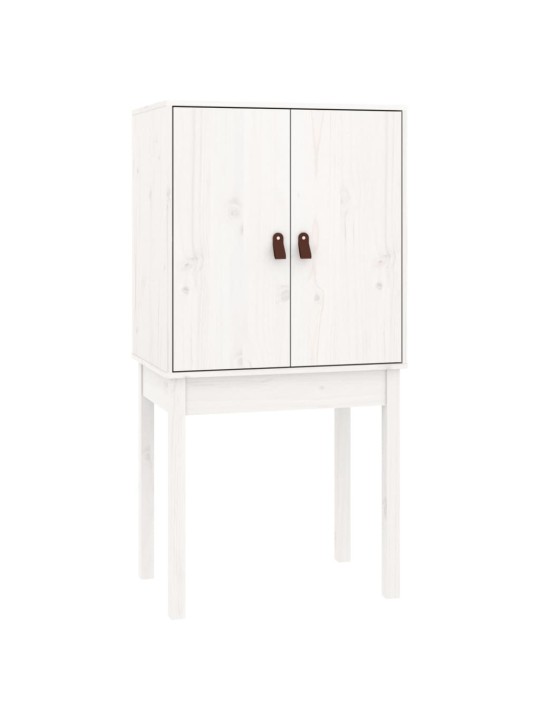 Skříň highboard bílá 60 x 40 x 120 cm masivní borové dřevo