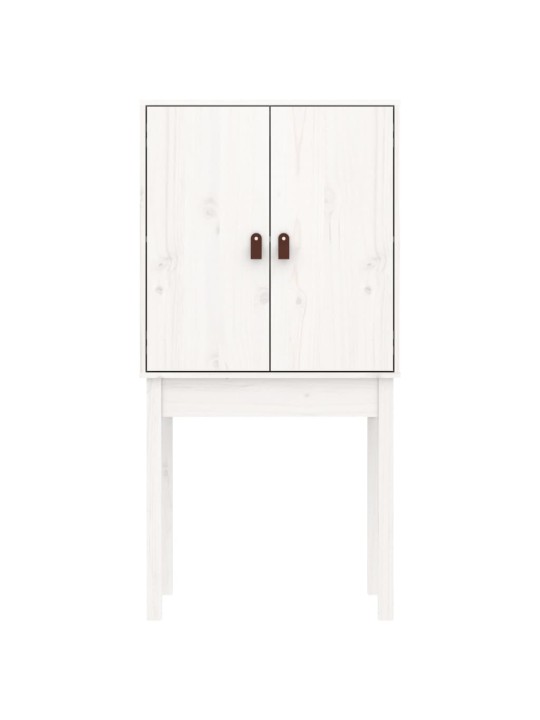 Skříň highboard bílá 60 x 40 x 120 cm masivní borové dřevo
