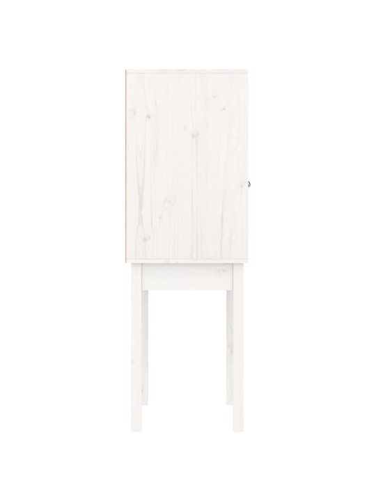 Skříň highboard bílá 60 x 40 x 120 cm masivní borové dřevo