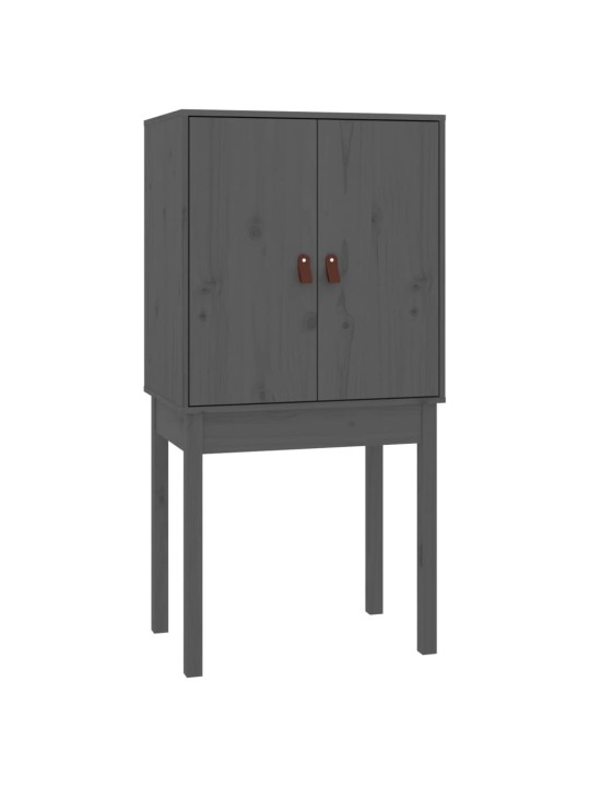 Skříň highboard šedá 60x40x120 cm masivní borové dřevo