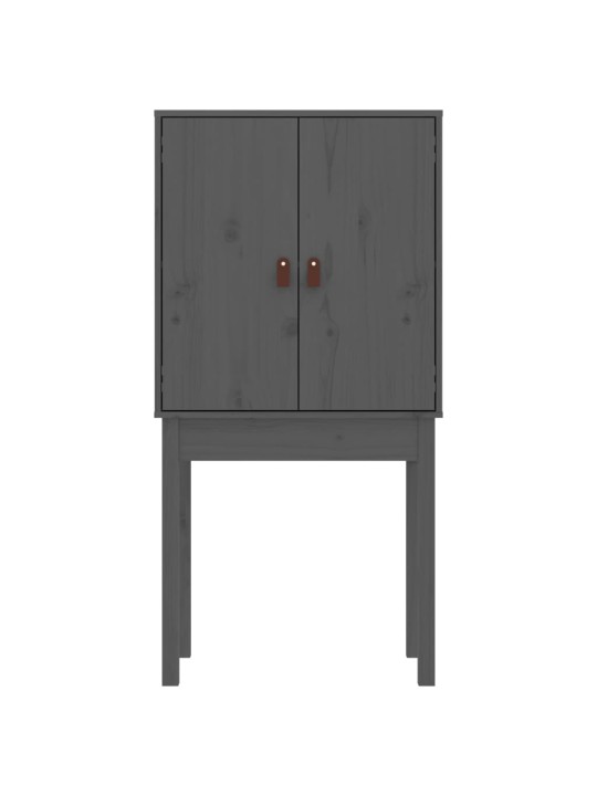 Skříň highboard šedá 60x40x120 cm masivní borové dřevo