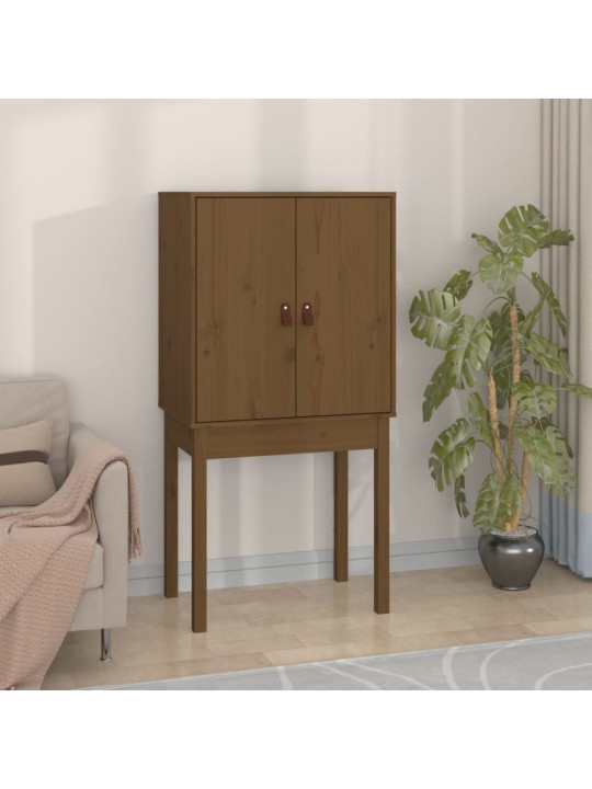 Skříň highboard medově hnědá 60x40x120 cm masivní borovice