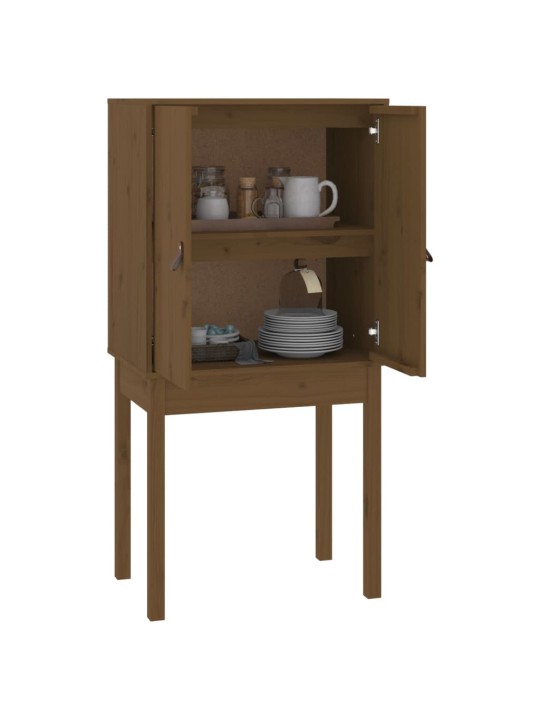 Skříň highboard medově hnědá 60x40x120 cm masivní borovice