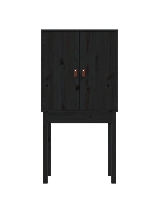 Skříň highboard černá 60x40x120 cm masivní borové dřevo