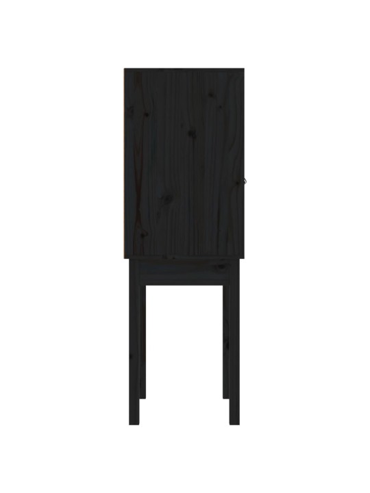 Skříň highboard černá 60x40x120 cm masivní borové dřevo