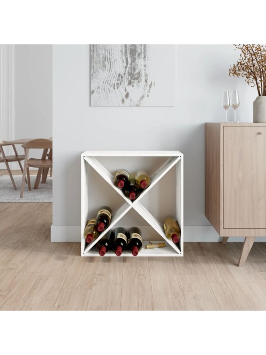 Skříňka na víno bílá 62x25x62 cm masivní borovice