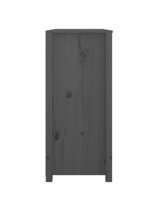 Odkládací skříňka šedá 100 x 40 x 90 cm masivní borové dřevo