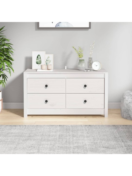 Odkládací skříňka bílá 100x40x54 cm masivní borové dřevo