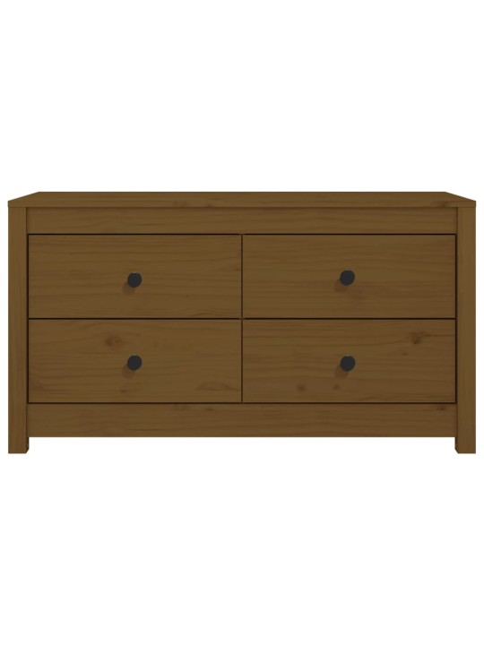 TV skříňka medově hnědá 100x40x54 cm masivní borové dřevo
