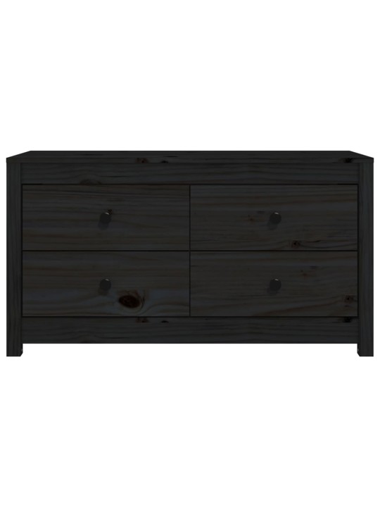 Odkládací skříňka černá 100x40x54 cm masivní borové dřevo