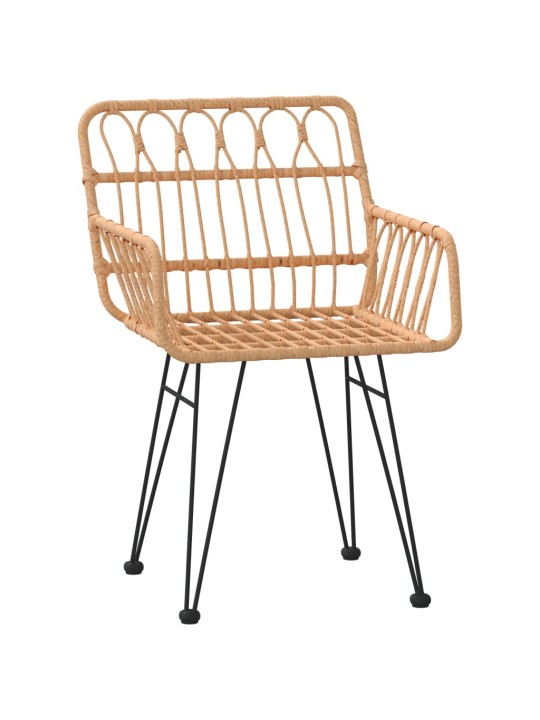 Zahradní židle 2 ks s područkami 56 x 64 x 80 cm PE ratan
