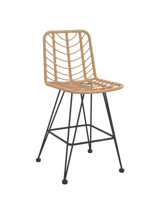 Barové stoličky 2 ks 45 x 56 x 103,5 cm PE ratan a ocel